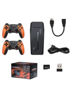   Retro Játékkonzol 64GB, 4K, HD felbontás + 2 db vezeték nélküli kontroller 2.4 GHz