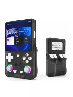   X36 Ultra retro kézi játékkonzol YouTube, TikTok – Android 10, WiFi, zene hallgatás, 4,2" IPS kijelző, 20 000+ játék - Fekete