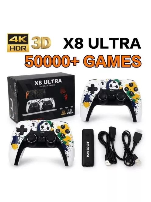 X8 ultra 4K retro game stick & kontroller