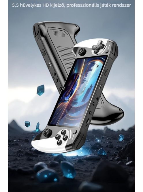 X9 kézi játékkonzol, retro konzol 5,5 inc képernyővel, 8000+ játékkal