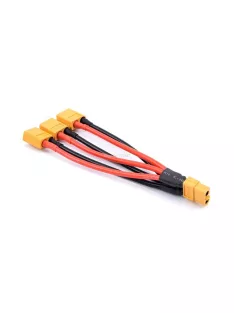   XT60 párhuzamos akkumulátor csatlakozó apa/aljzat kábel kettős Y hosszabbító elosztó, 14AWG RC akkumulátor motorhoz