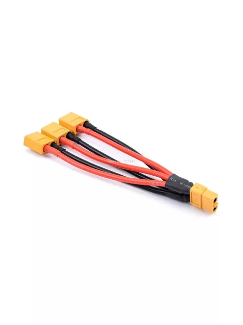 XT60 párhuzamos akkumulátor csatlakozó apa/aljzat kábel kettős Y hosszabbító elosztó, 14AWG RC akkumulátor motorhoz