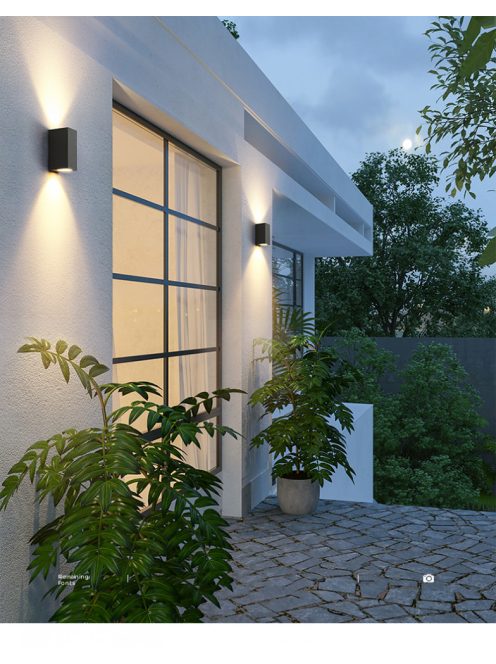 Kültéri fali lámpa Philips Hue kompatibilis színes dupla fényű GU10