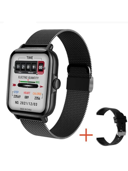 Smart Watch for Man Full Touch Screen Black Mesh