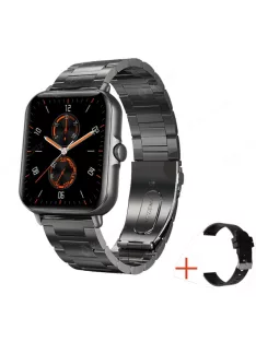 Smart Watch for Man Full Touch Screen Black Steel