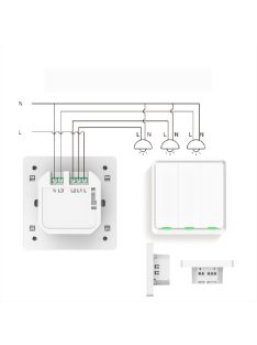   Tuya Wifi Smart Switch 2 Gang 1 Way Tuya compatible 2 gang 1 way smart switch
