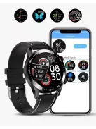 Smart Watch for Men, Bluetooth Call Custom Dial Full Touch Screen Waterproof, silver metal strap 