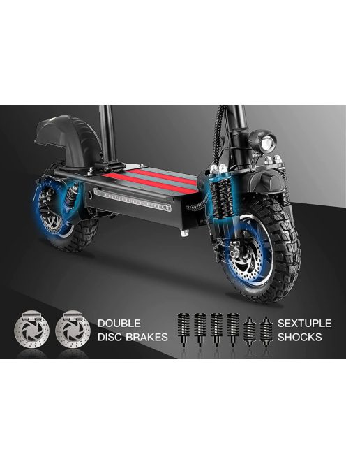 iScooter iX5 Electric Scooter with Seat 15Ah 1000W Scooter 10inch Anti-skid Off Road Pneumatic Tire Kick Scooter 45KM/H eScooter